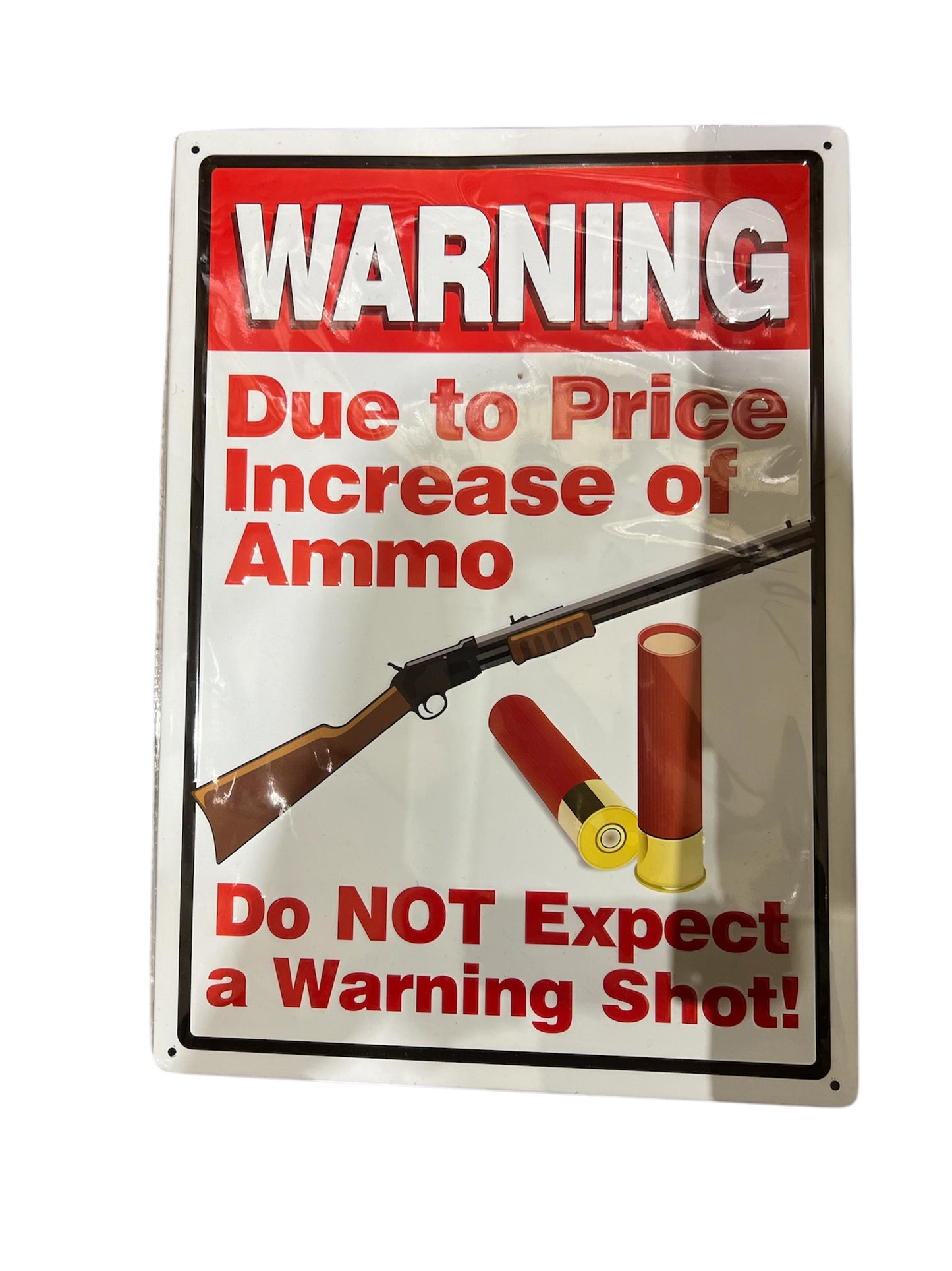 Vintage Tin Sign “Warning Sign”